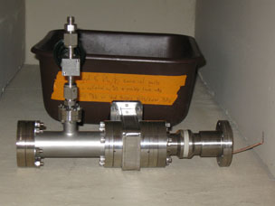 Project 8 source in Pb storage vault